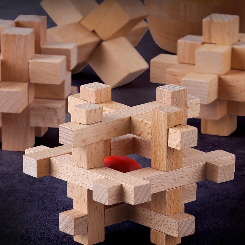 

Игрушка для детей и родителей Kong Ming Lock Lu Ban, 3D пазлы из дерева