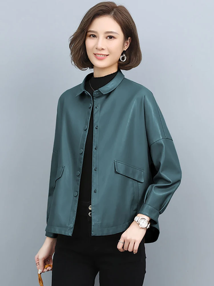 Женское кожаное пальто Haining из натуральной овчины корейская свободная