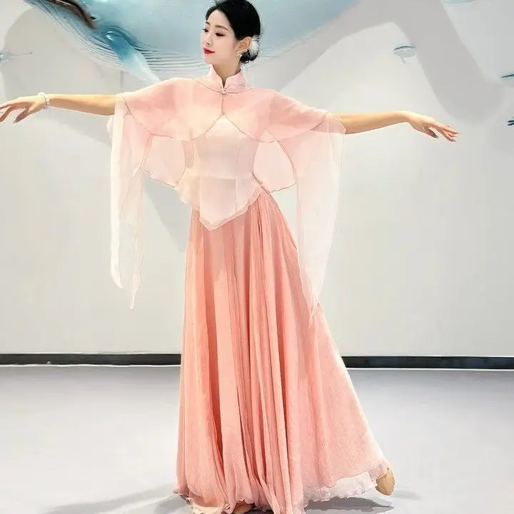 Танцевальный Костюм ханьфу для китайских танцев плавное официальное платье шоу