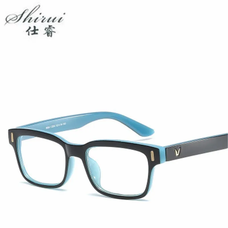 2021 Fake Glasses Woman/Men Glasses Optical PC Frames Rectangle Glasses Frame Clear Lens Eyeware Black Blue Eye Glasses