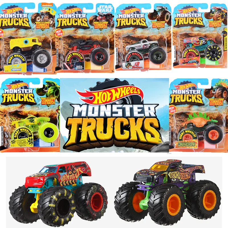 Diecast 1:64  Monster Red Trucks Metal Easy Model Car Toys F