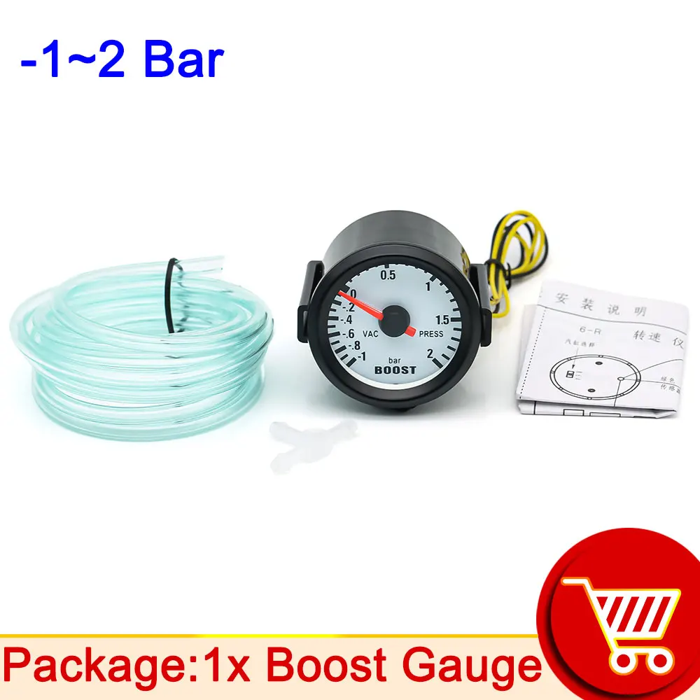 

HD круглый 52 мм Синяя подсветка Автомобильный турбонаддув турбин-30 ~ 30 PSI -1 ~ 2 бар указатель часы пылесос измеритель инструмента цифра GAUG