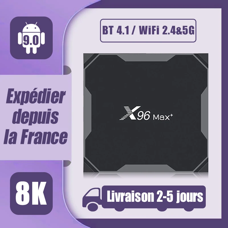 

Smart IPTV Box X96 Max Plus Android 9.0 4GB 32GB 6GB Amlogic S905X3 Quad Core Built In Wifi 2.4G/5GHz Media Player 4K IPTV Box