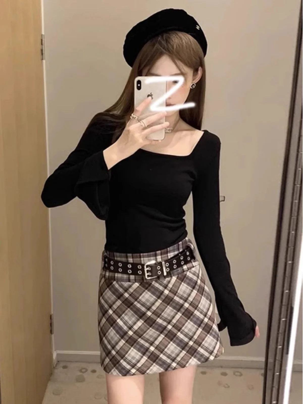 Ранняя осень Pure Desire Нижняя рубашка с квадратным воротником и