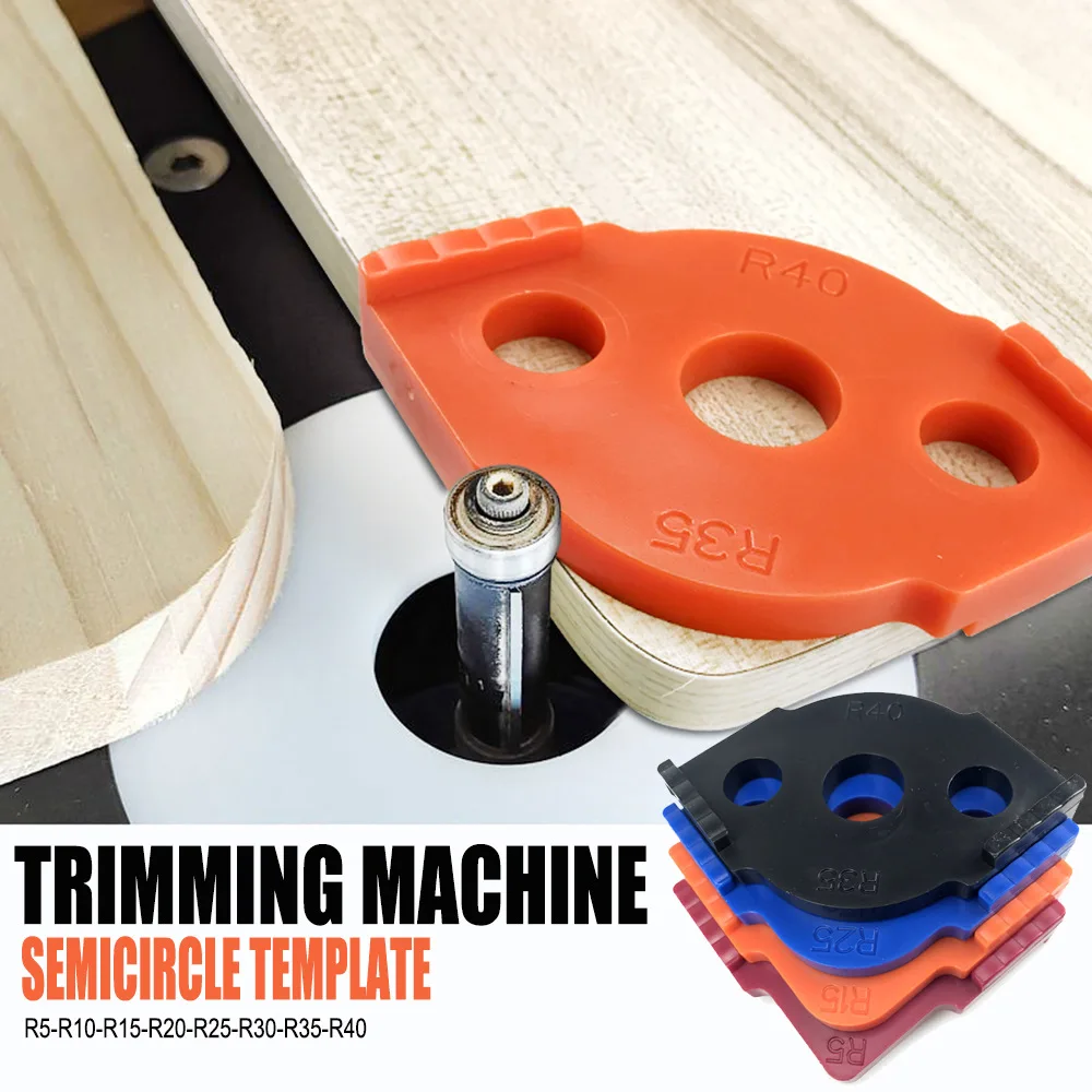 4PCS Woodworking Router Corner Radius Templates Jig R5 to R40 Routing Curved Milling Trimming Machine Semicircle Template - купить по