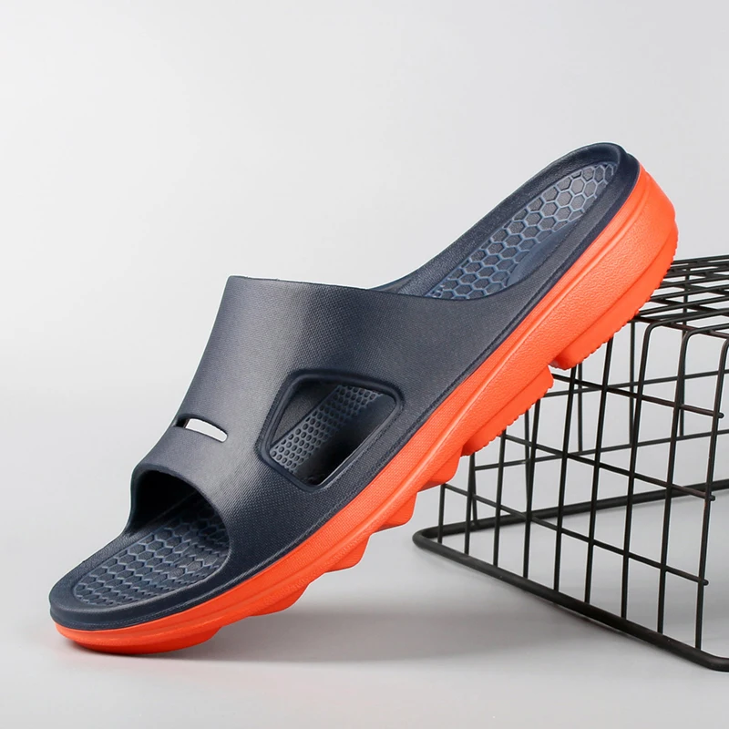 Мужские Нескользящие шлепанцы для ванной EVA легкие повседневные домашние с аркой