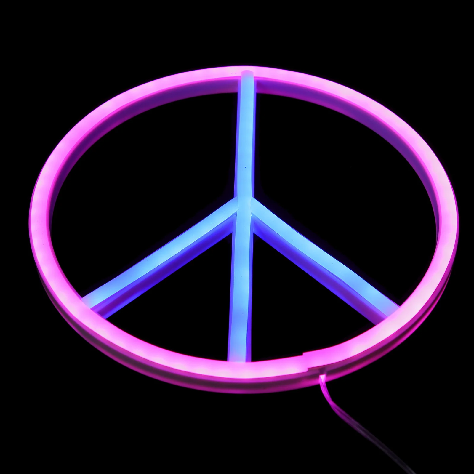

Peace Symbol Neon Sign LED Lights Aesthetic Room Decor Fathers Day Gift Wall Hanging Signs Bedroom Decorative Modeling