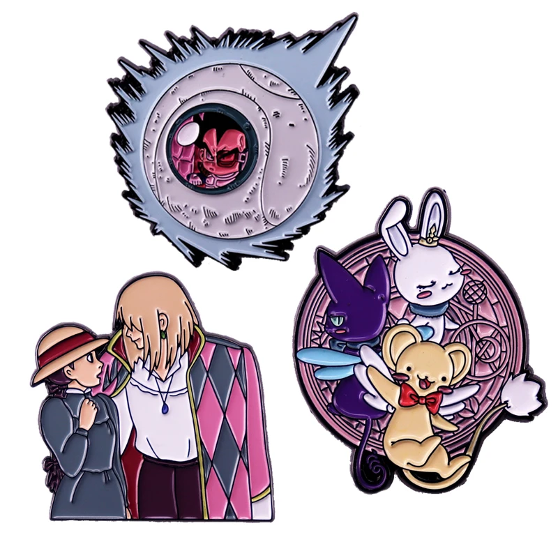 

Dragon Ball Anime Brooch Cardcaptor Sakura Badge Enamel Brooch for Kids Birthday Toy Pin Jewelry Decoration Accessories Gifts