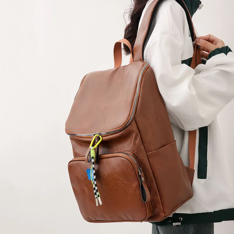 Designer Sports Business Backpack Leather Cute Men Luxury Laptop Bag Women Casual School Mochila Hombre Casual Backpack