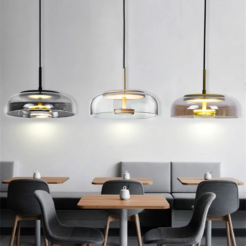 

Nordic Pendant Lights Led Glass Hanglamp for Dining Room Bedroom Loft Lamp Bar Decor Luminaire Modern Suspension Fixtures