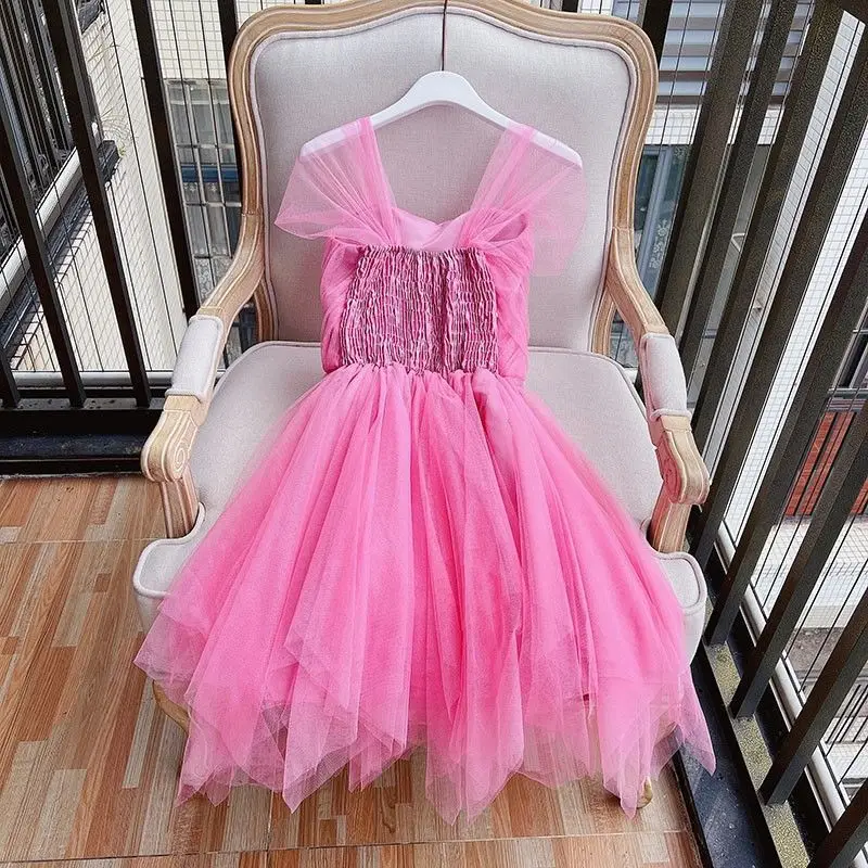 

Women's 2022 Clothes Princess Evening Dress Gauze Mini Fluffy Skirt Sweet Midi Dress Wedding Birthday Party Dresses Clothing