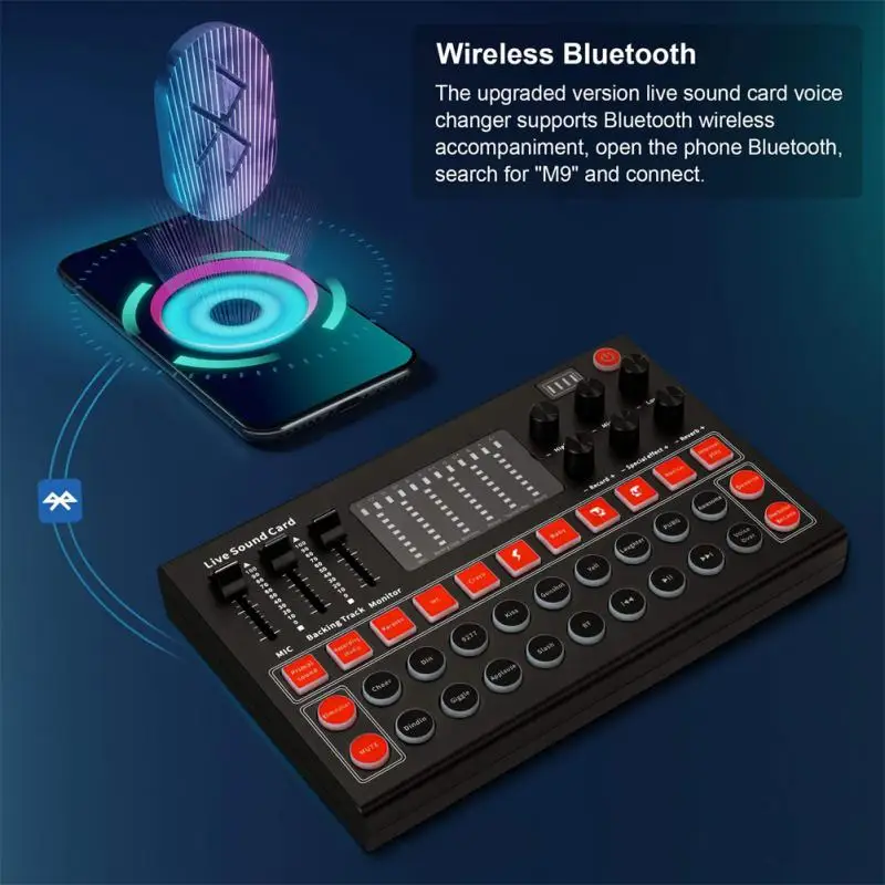 

Speaker Device Plastic Easy To Use Switch With Key Multifunctional Automatic Sound Recognition Phone Pc Live Broadcast