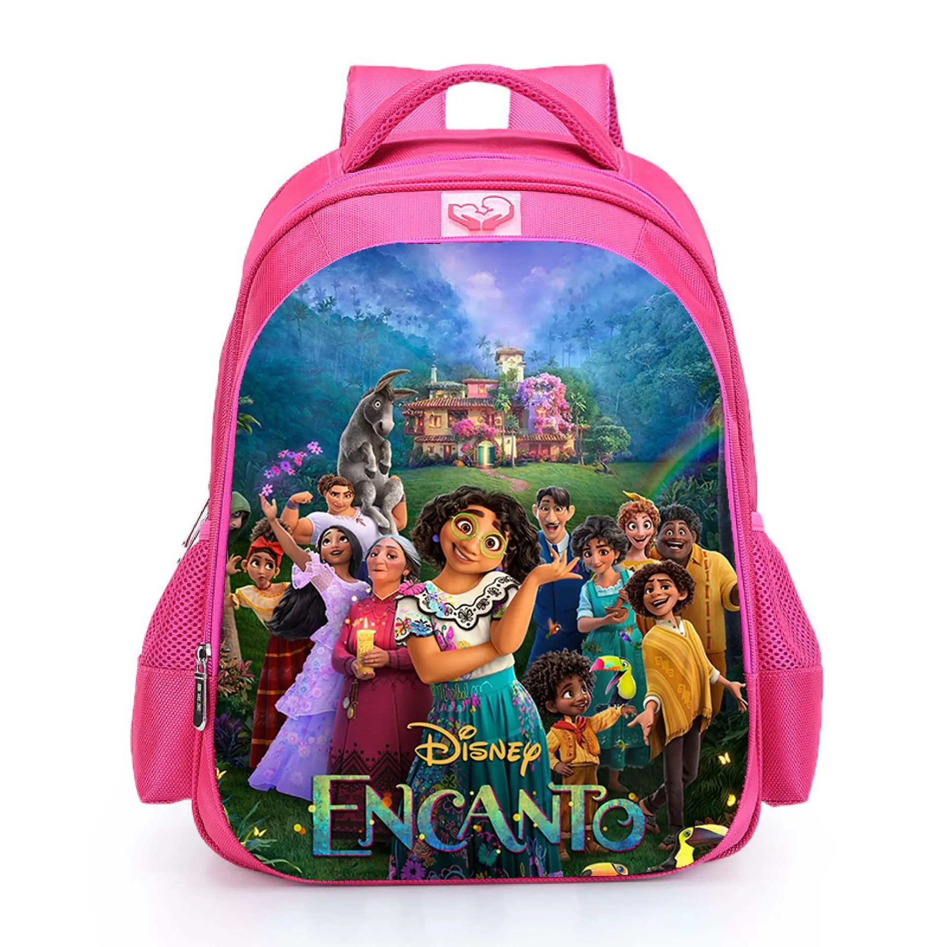

Disney Magic Full House Children Student Oxford Fabric Child Girl Pink Schoolbag Encanto Cartoon Backpack Girl Babag Kids Bags