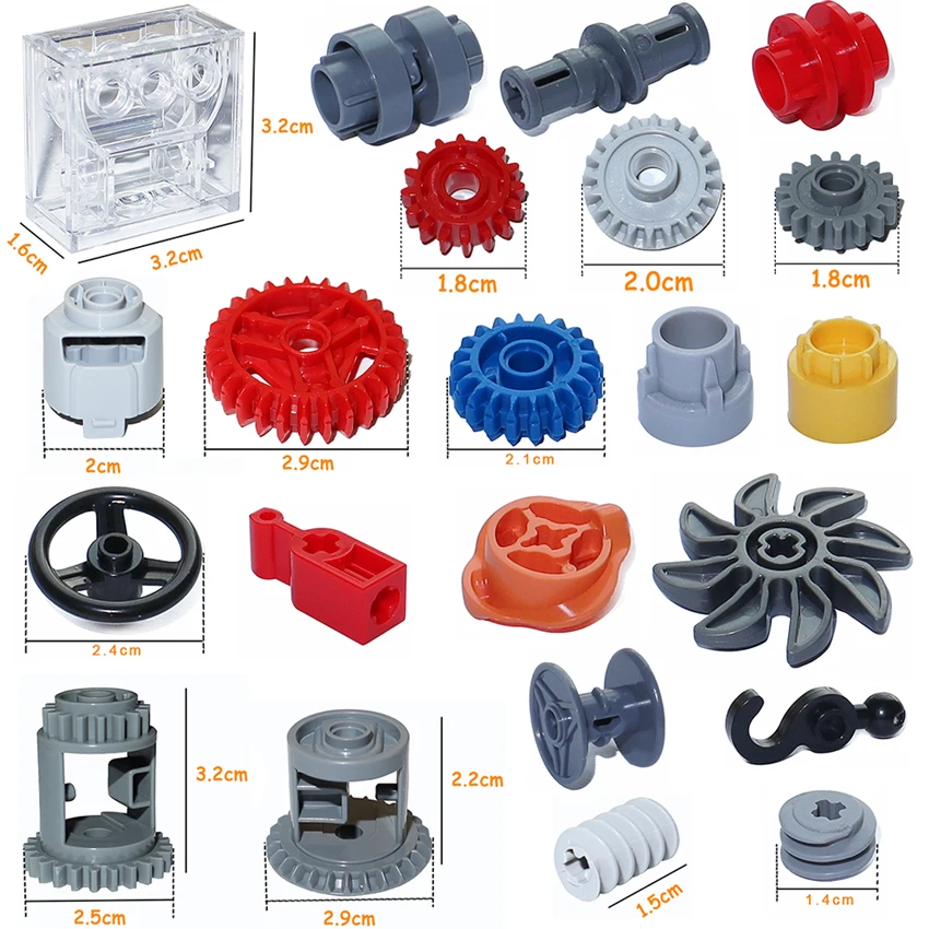 Детали для строительных блоков серии Gear Axle, вращающаяся платформа Gear Rack, механическая техническая деталь с механическим приводом