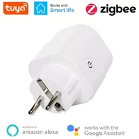 zigbee smart plug eu 16a adapter power monitor timer socket remote control tuya wireless outlet for alexa google home assistant