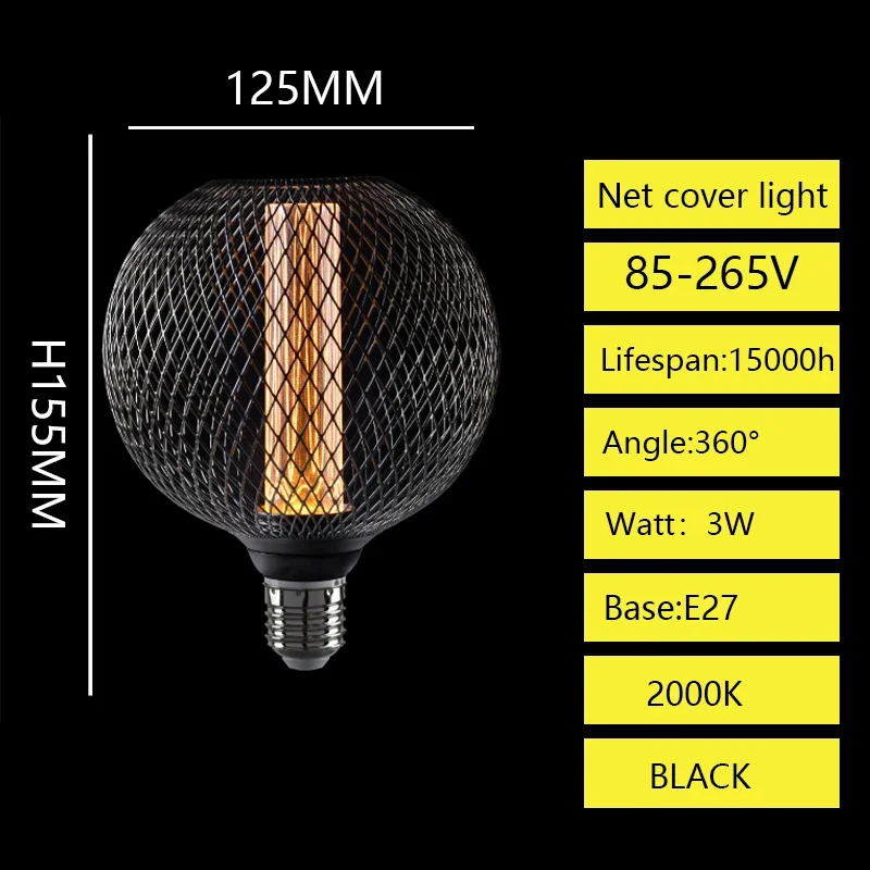 

Скандинавская простая лампа из кованого железа с сетчатым покрытием, металлическая клетка, обеденный бар, кофейный роскошный светильник, столб E27, лампа для декора домашней комнаты
