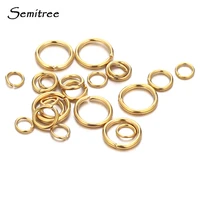 100pcs stainless steel real gold color plating jump rings split rings for jewelry making supplies diy necklace accessories
