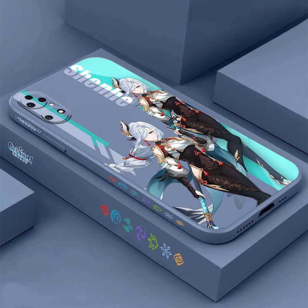 Genshin Impact Yae Miko Shenhe Phone Case For Huawei P60 P50 P40 P30 P20 Mate 50 40 30 20 20X 10 Colour Liquid Silicone Cover