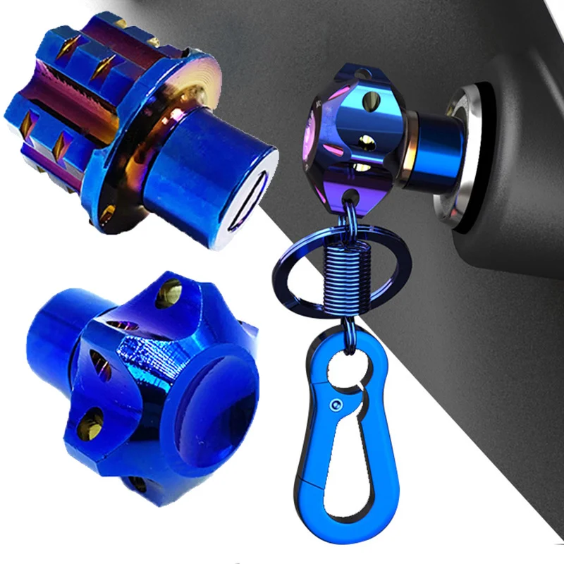 

Universal Motorcycle Keychain Modified Key Cover CNC Key Bit Pentagonal Hexagon Key Head Cover Decorative Key Ring Car Accessory