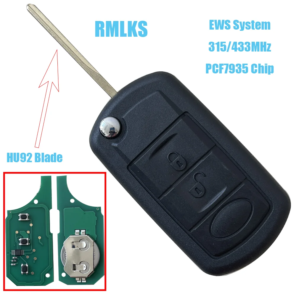 EWS складной Автомобильный ключ с дистанционным управлением 315 МГц/433 МГц чипом ID44