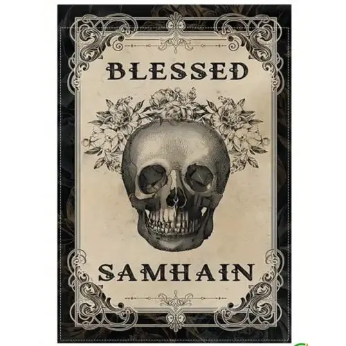 Samhain благословения сад флаг 12 дюймов x 18 череп языческая Викка осень 2 стороны