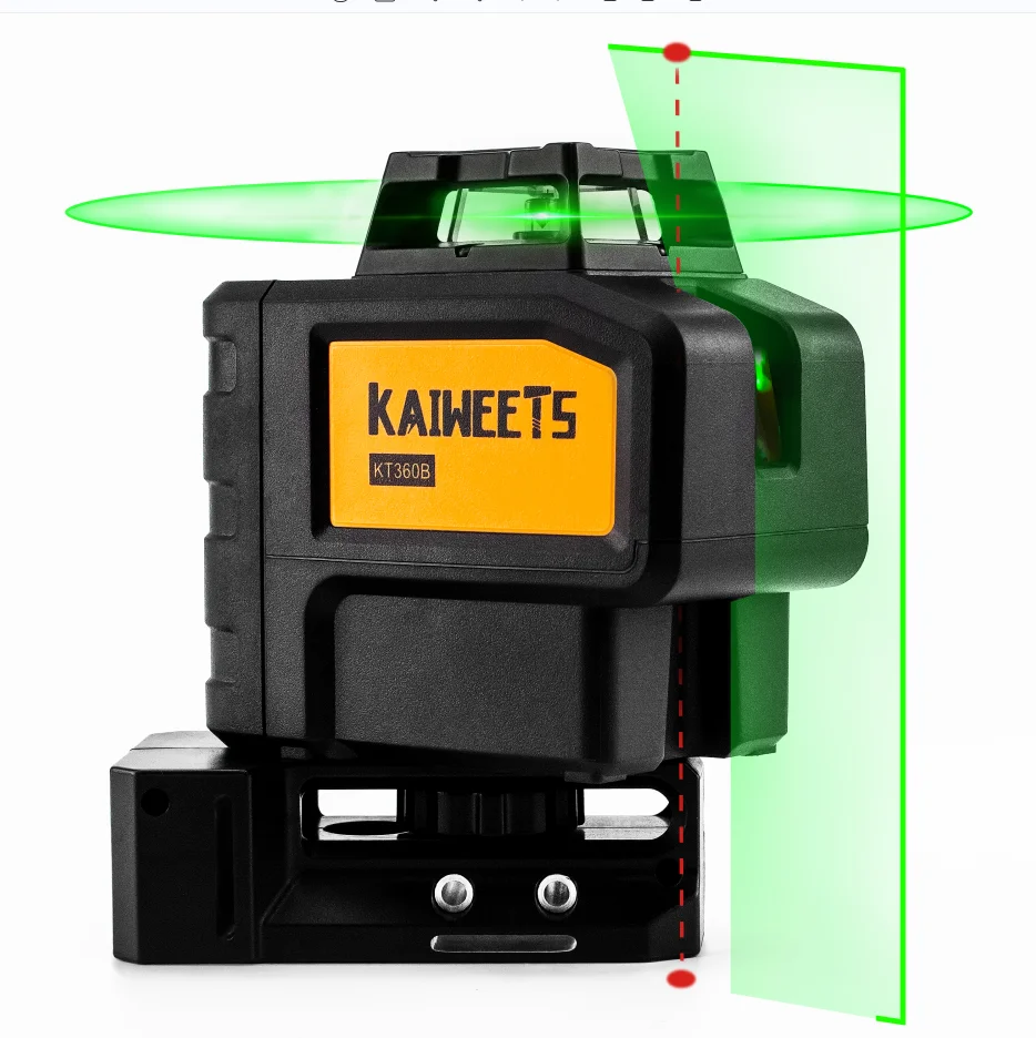 

Самонивелирующийся зеленый лазерный уровень KAIWEETS, 360 Лазерная линия с 2 точками, строительный лазерный уровень