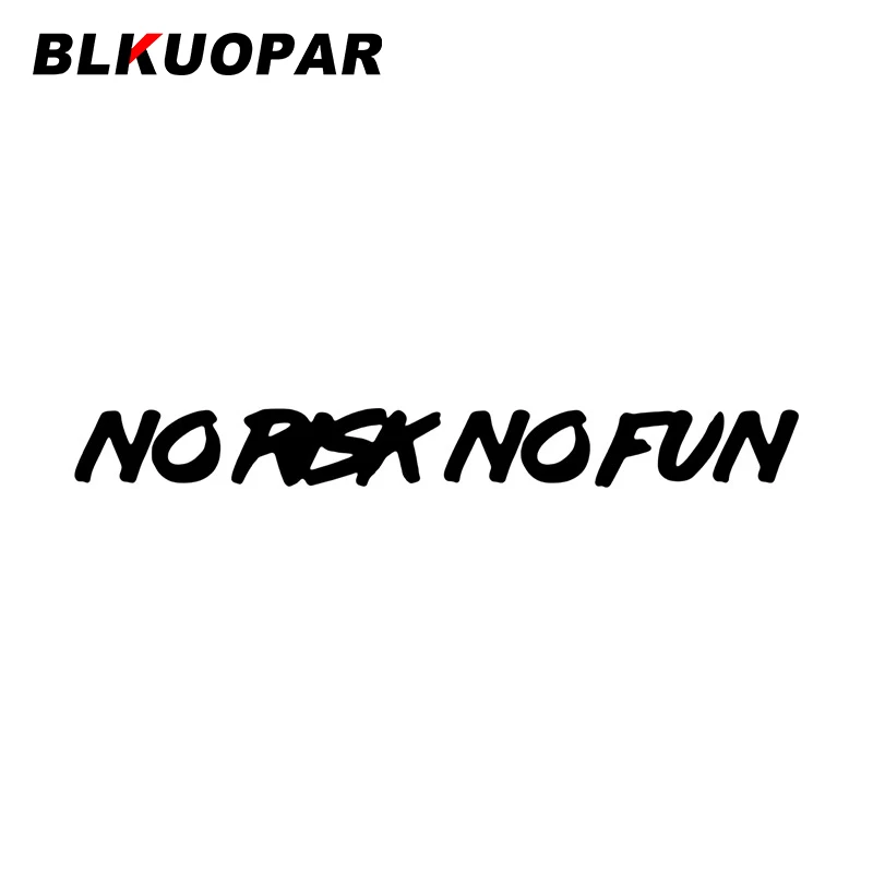 

BLKUOPAR без риска, без удовольствия, творческие слова, автомобильные наклейки, вырезанные водонепроницаемые креативные наклейки, виниловые Ав...