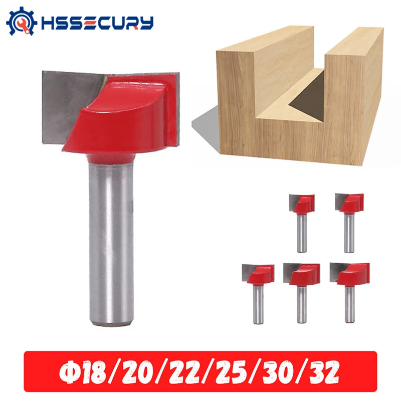 

18-32mm Shank Cleaning Bottom Router Bit 8mm Diameter Carbide Cutters For Wood Milling Cutter Woodworking Surface Planing Router