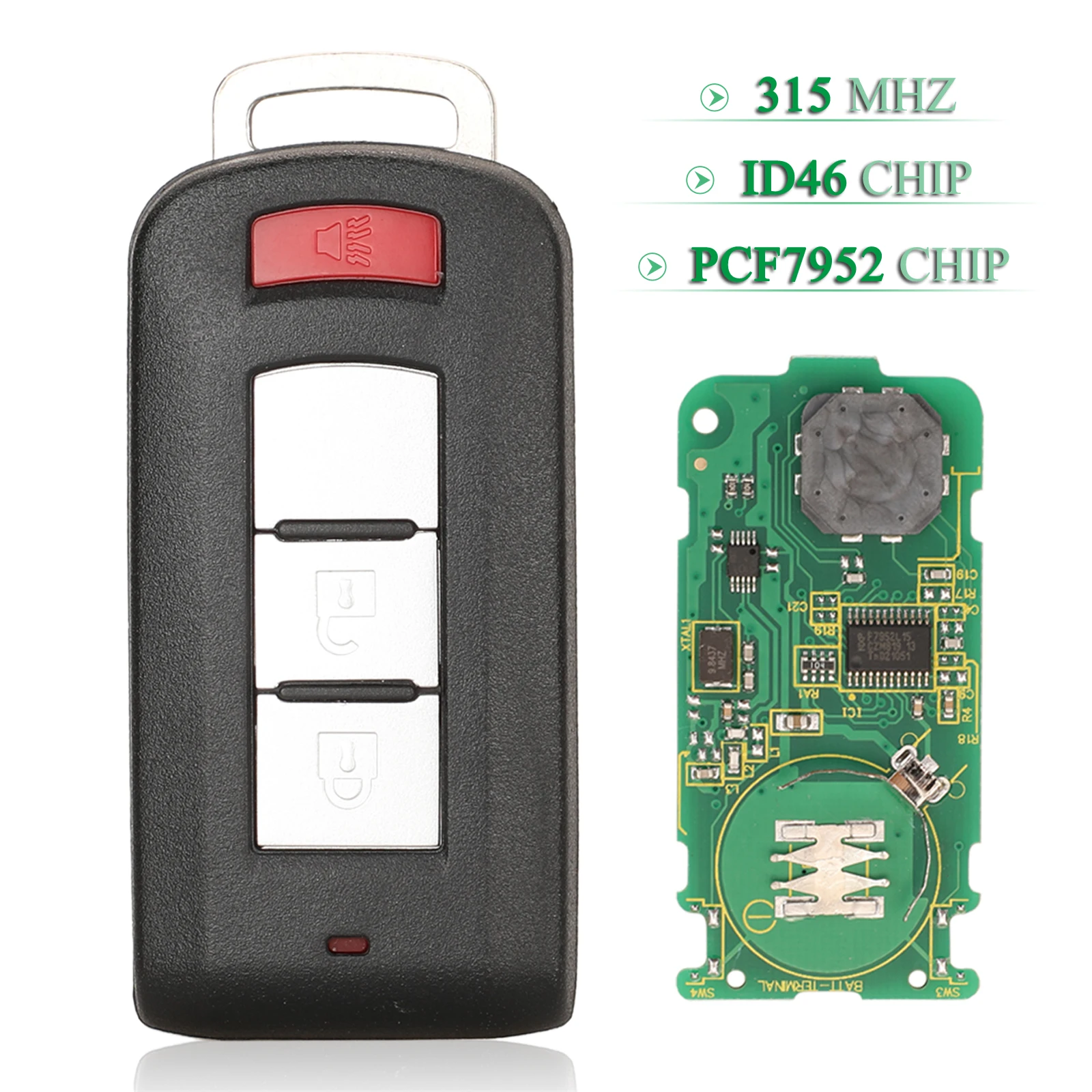 

Умный ключ от автомобиля jingyuqin 2 + 1 для MITSUBISHI Outlander ASX Lancer Sportback Mirage RVR G8D-644M-KEY-N 4T/850G-644MKEYN/OMRON