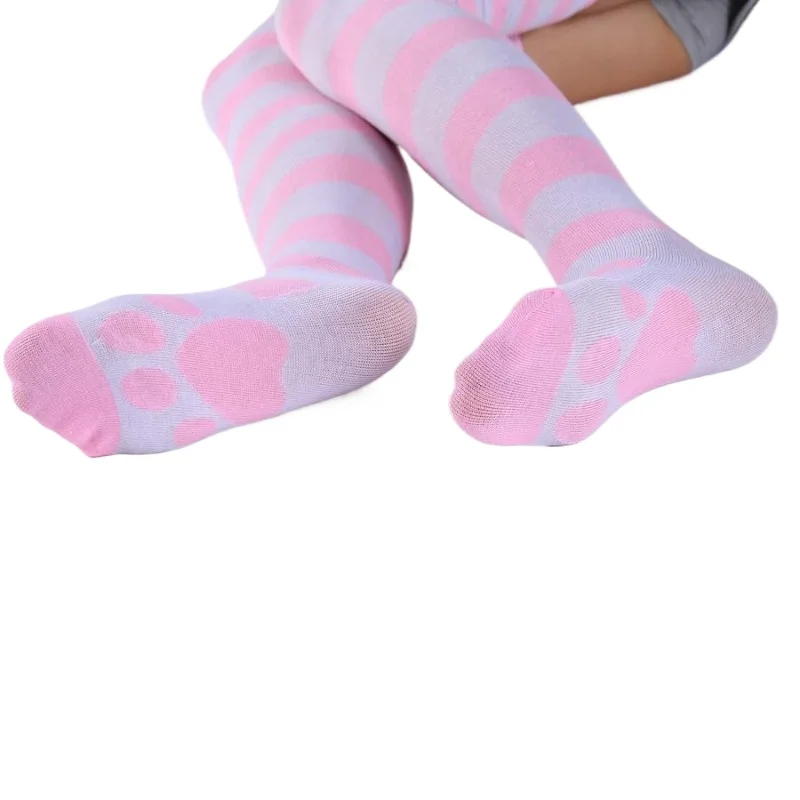 Женские чулки до колена в стиле аниме с милыми животными длинные хлопковые