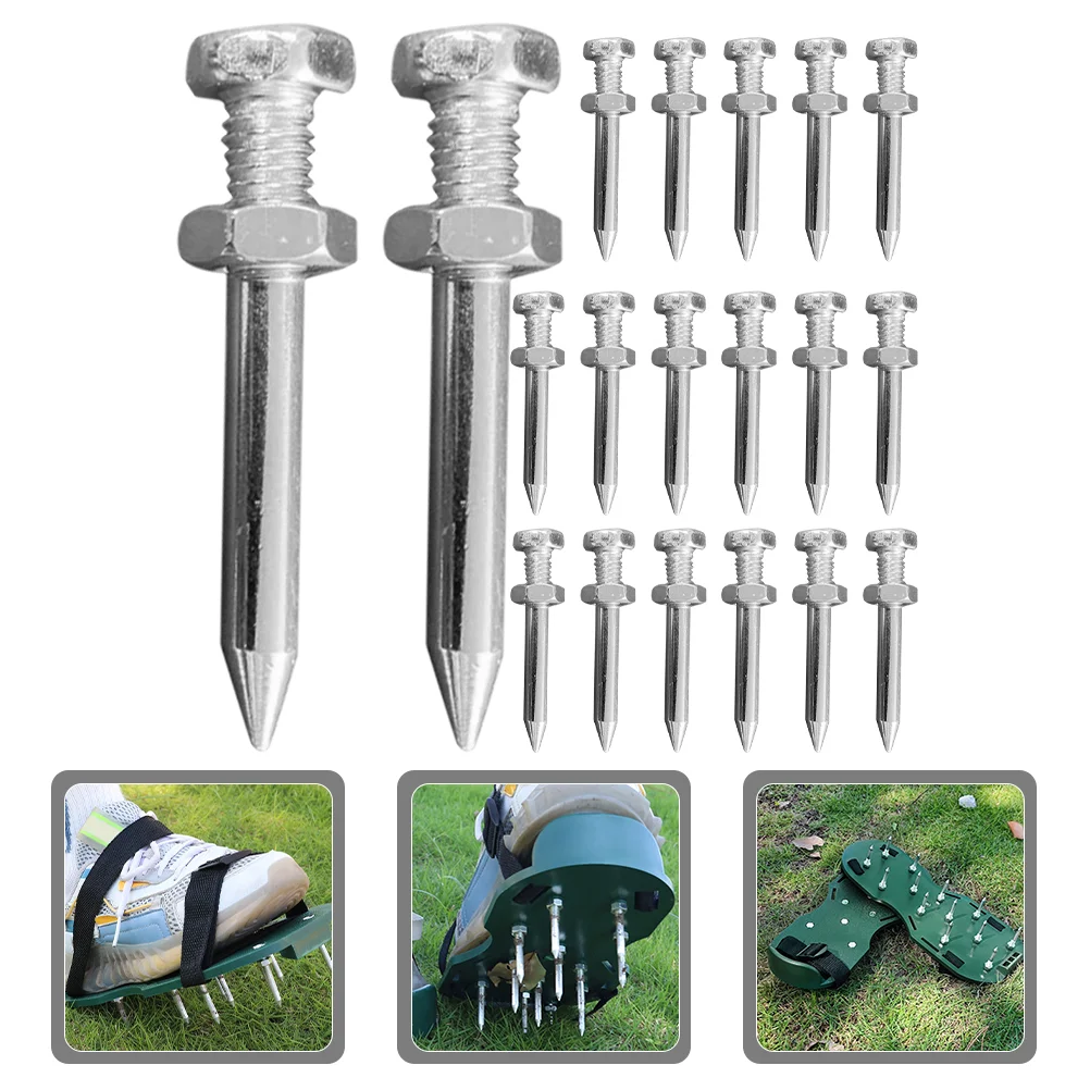 

26Pcs Soil Aerator Spike Aerator Tool Aerator Shoes Peg Lawn Soil Aerator Stake Aerator Nail