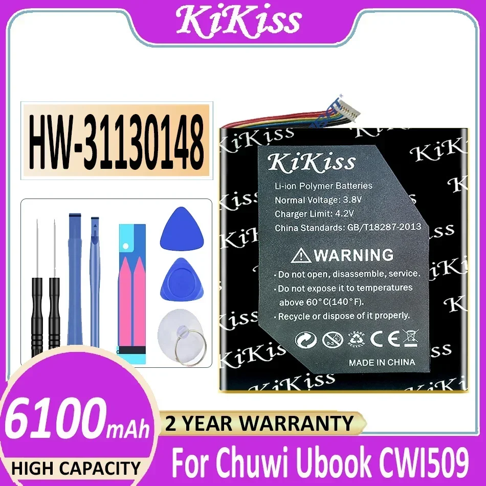 KiKiss Аккумулятор HW- 31130148 H- P 6100 мАч для планшетного ПК Chuwi Ubook CWI509 7-проводная батарея