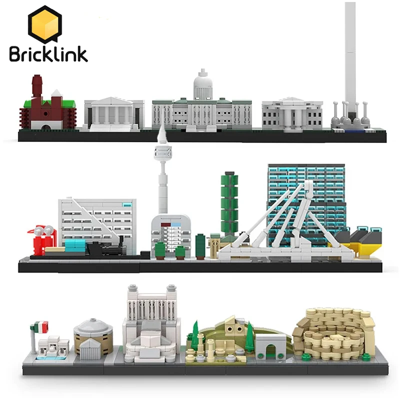 Фото Bricklink City Skyline Святой Санкт-Петербург Рим Вашингтон Роттердам Кайви Архитектура Вид на улицу Дом Строительные блоки Игрушки Подарок №1