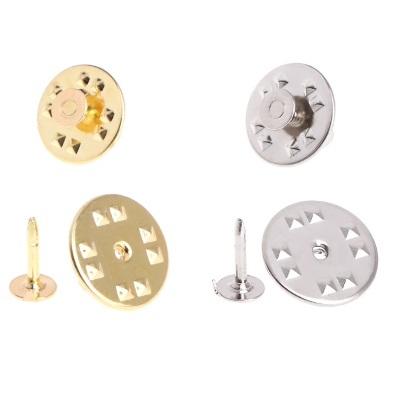 

100 Pieces for butterfly Clutch Tie Tacks Pin Back Replacement Brass Tie Tack Clutch Pin for Brooch Badge DIY Craft Jewe