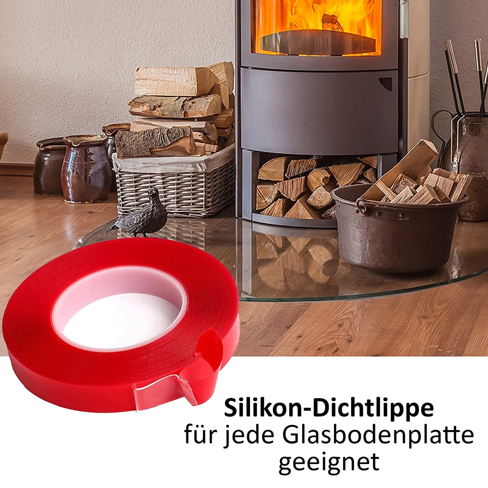 

Accessories Sealing Lip Silicone Glass Floors Oven Panels Transparent 2mm Thickness 5M Length 6mm Width Fireplace