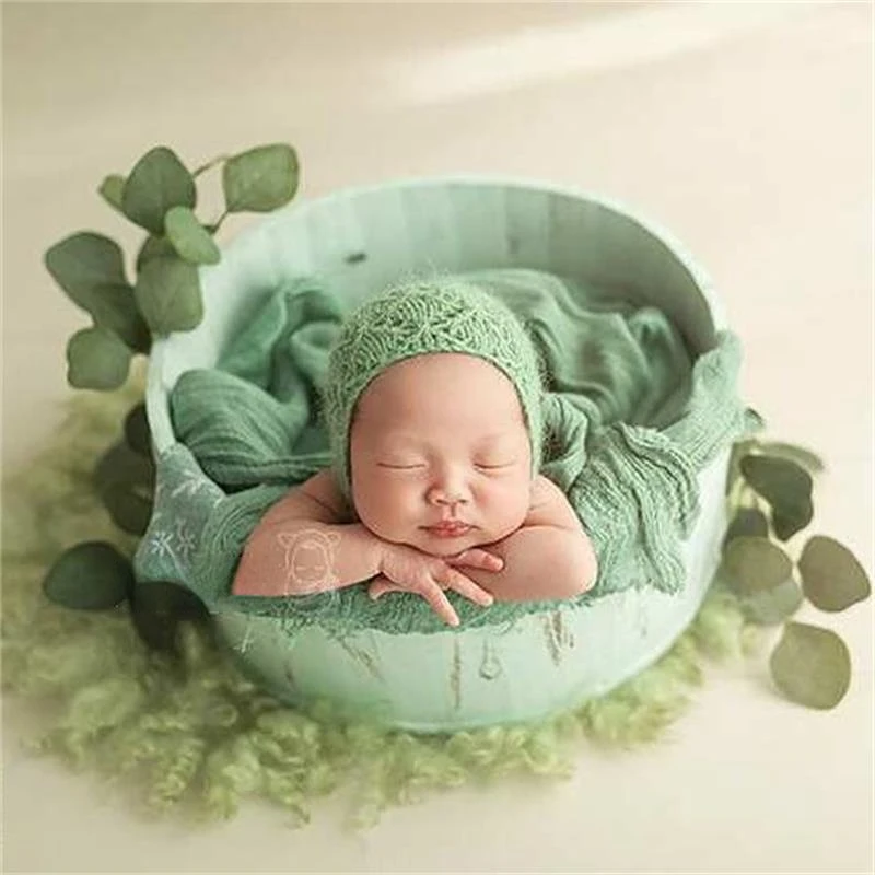 Newborn Photography Props Wooden Basin Full Moon Baby Photography Baby Photography Props Chair for Baby Photography