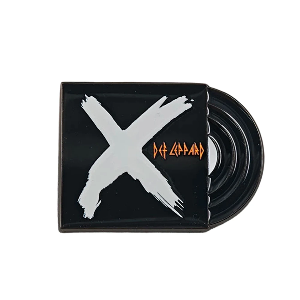 Металлическая брошь X Ten Album: значок с логотипом виниловой пластинки для фанатов хэви-метала и рок-групп, коллекционное украшение, подарок для любителей музыки, для куртки, сумки (art.: 3920dbfa75dac) - 3920dbfa75dac