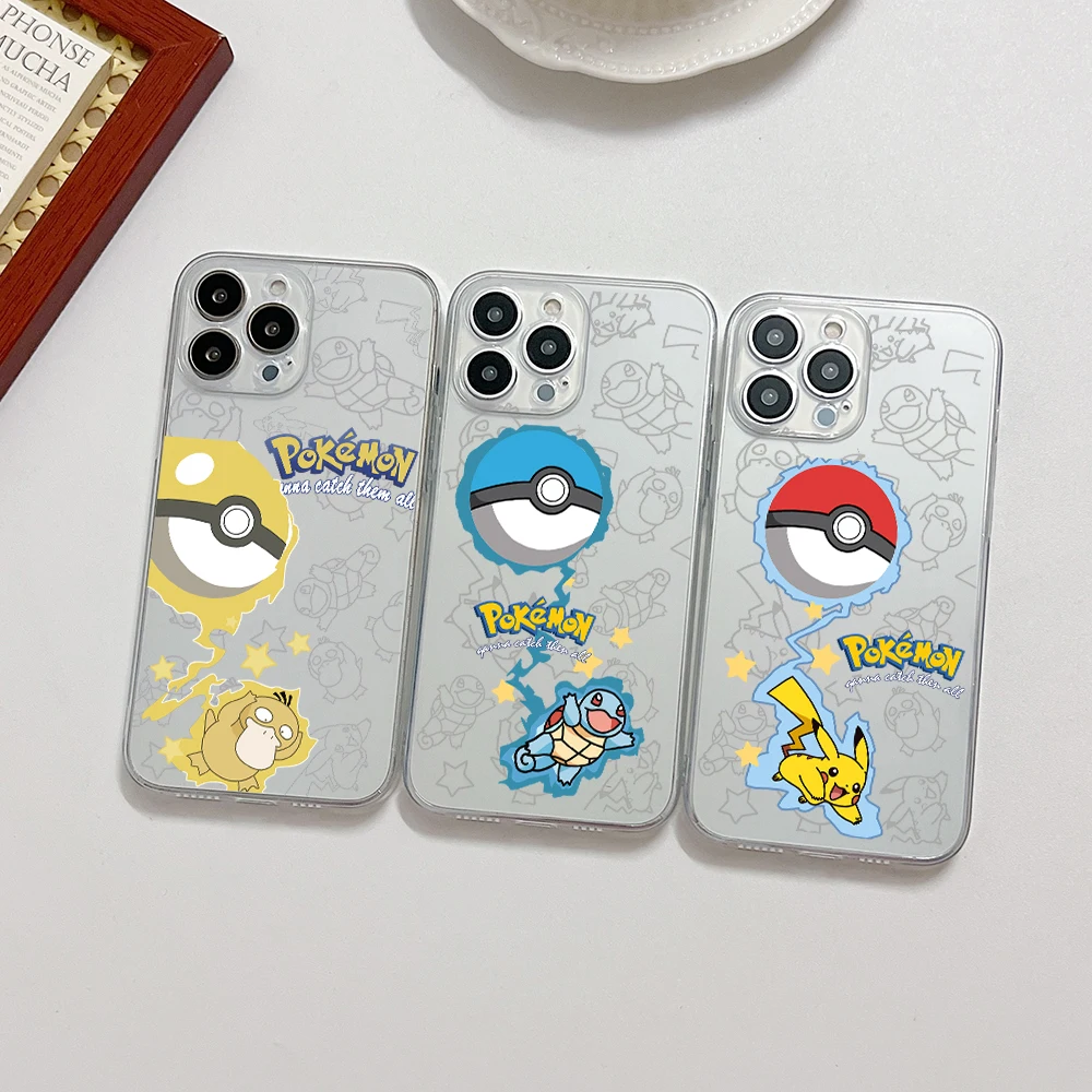

Anime Cartoon Pokemen Pikachu Jigglypuff Phone Case For Samsung A53 A50 A52 A52S A51 A72 A71 A32 A22 A30 4G 5G Transparent Capa