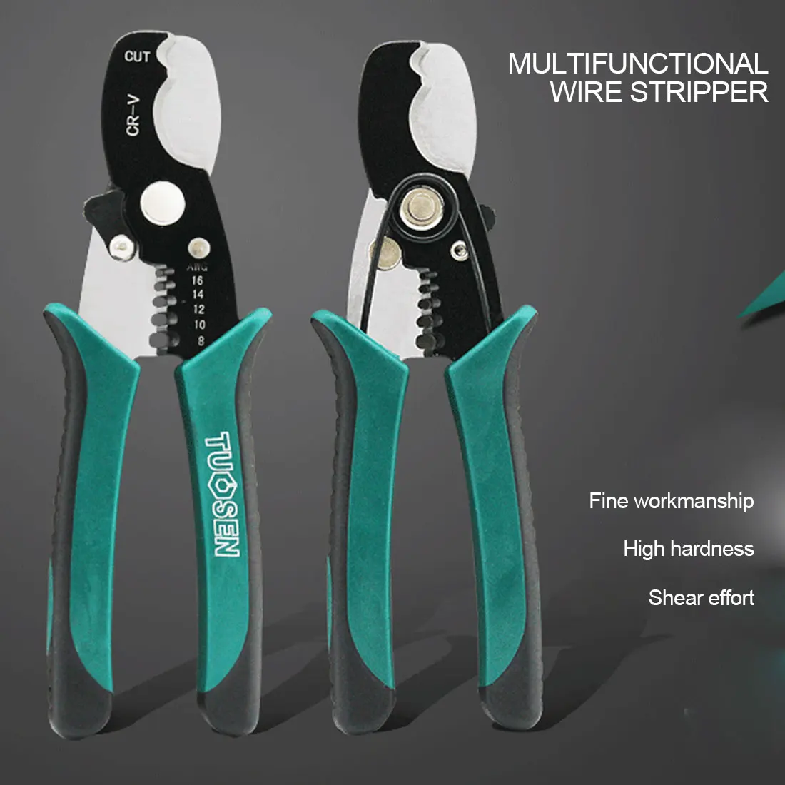 

Hand Tools Multitool Wire Stripper Cable Cutting Scissor Stripping Pliers Cutter 1.6-4.0mm Pliers Hand Tool Sets Wire Stripper