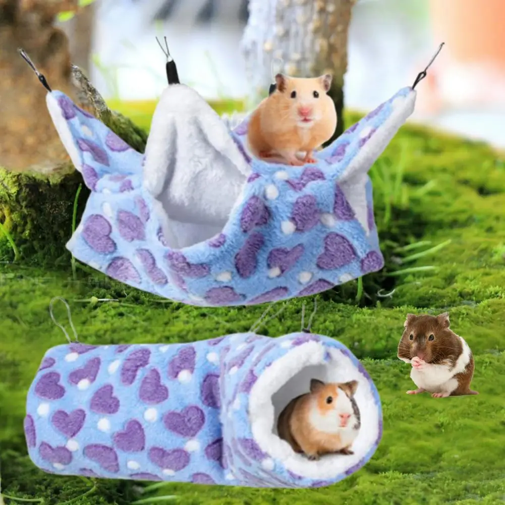 

2Pcs Rat Nest Bed Cozy Chipmunk Ferret Rat Hammock Hanging Bed Universal Squirrel House