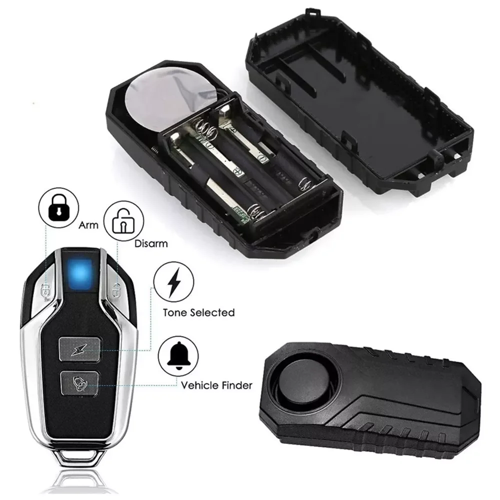 

Wireless Anti-Theft Motorcycle Bike Alarm with Remote Waterproof Bicycle Security Alarm Vibration Sensor 113dB Loud
