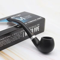 plastic smoking tobacco pipe set classic wooden herb grinder pipe smoking chimney filter gift for smoke accessories