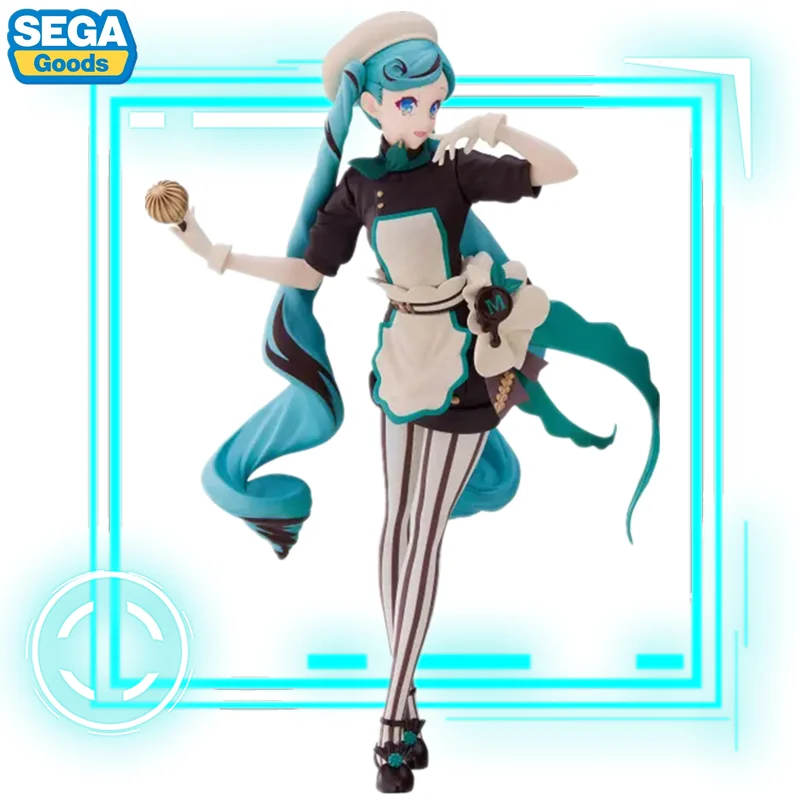 

SEGA Figure Original Genuine Anime Vocaloid Hatsune Miku Dark Chocolate Baker PVC Collectible Model Toy Gift