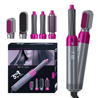 new 5 in 1 hair air wrap styler volumizer rotating hairdryer hair straightener comb curling brush hair dryers