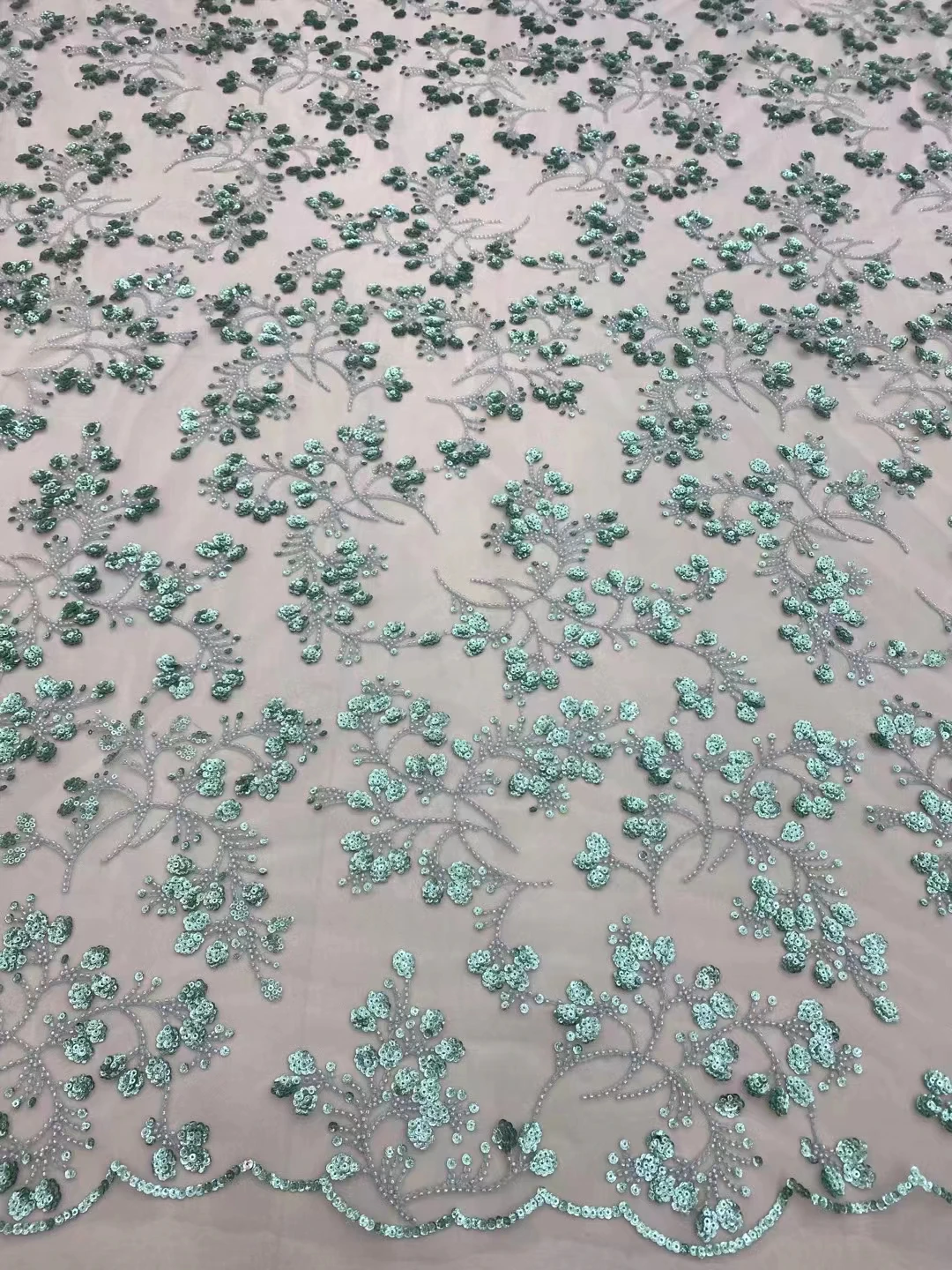 Новое изысканное кружевное Тюль с бусинами и блестками роскошное вечернее