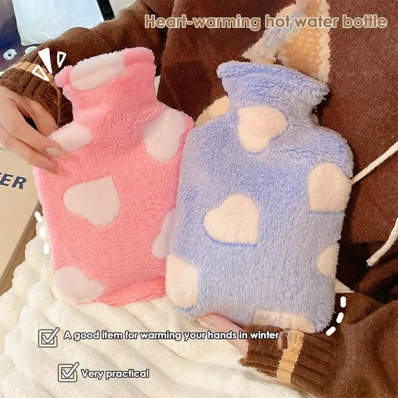 Мешок для горячей воды грелка бутылок с водой ног 1 л плюшевая грелки бутылка