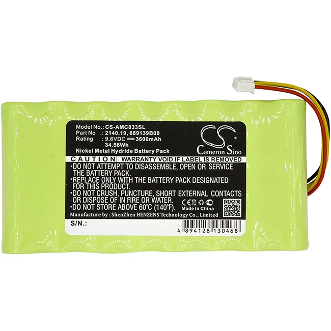 

CS 3600mAh Battery For AMC 3945/3945-B 8333 8335 8336 8435 OX Oscilloscopes CA6116 CA6550 CA6555 2140.19 689139B00 694233