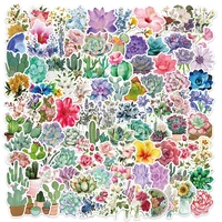 103050pcs succulent flowers and plants graffiti stickers cute and fresh luggage refrigerator water cup waterproof wholesale