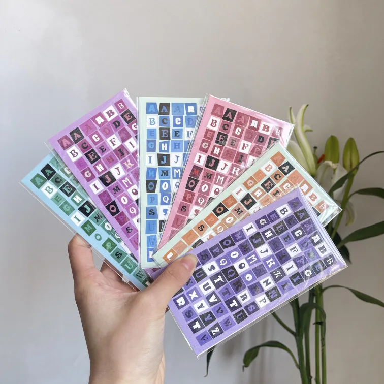 

Ins Alphabet Stickers Korean Creative Aesthetics DIY Manual Photo Album Stationery Kawaii Scrapbook Decor Stickers Art Supplies