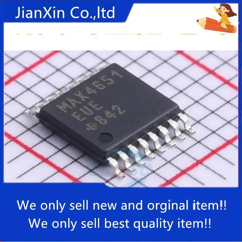 

10pcs 100% orginal new MAX4651EUE MAX4651EUE+T MAX4651EUE+ TSSOP-16
